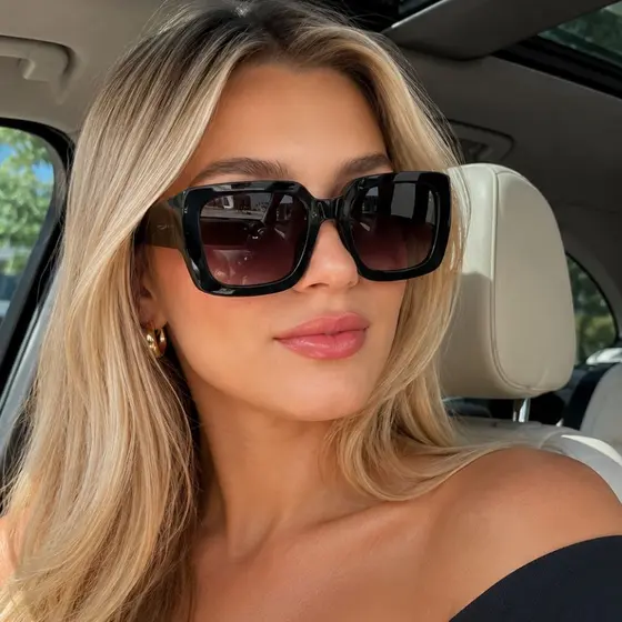 Óculos De Sol Estilo Blogueuiras Gatinho Com Proteção Uv 400 Nova Moda Fashion Seven