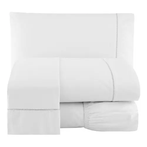 Jogo De Lencol Queen Size 4 Pecas 300 Fios Algodao Altura 40cm Com Elastico