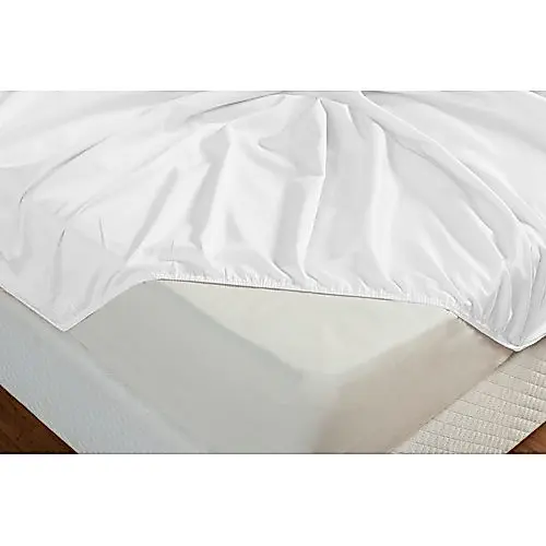 Lencol Queen Size Com Elastico Percal 300 Fios 100 Algodao Macio Para Colchao Ate 35cm De Altura