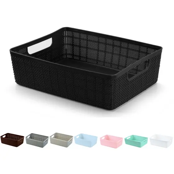 Cesto Organizador Armário Lavanderia Multiuso Rattan, 4.7L