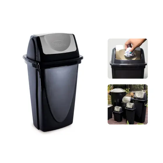 Lixeira Basculante Ecoblack 9L Cozinha Escritório