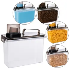 Dispenser Trava Mais 1,9L Cristal Transparente Bico Dosador Tampa Multiuso Preta Travas Plasútil