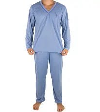 Kit 3 Pijamas Masculino Longo Fechado Homem Adulto Inverno Frio Malha Fria