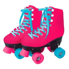 Patins 4 Rodas Fun Clássico Rosa 31-32