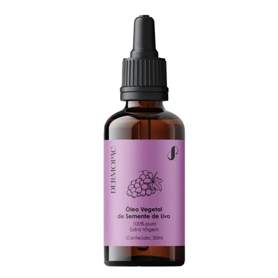 Óleo Vegetal Semente De Uva 100% Puro Natural Dermopac 30ml