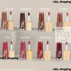 Novas cores CAMAFEU COOKIE SENSAÇÃO BROWNIE FENZZA LIP TINT CHOCO FUN GLOSS GANACHE AU LAIT FONDUE