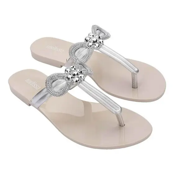 Melissa Harmonic T Bar Gleam Bege Prata - 100% Original