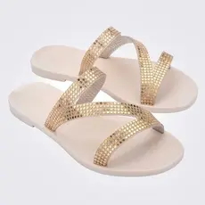 Melissa Siena Slide Bege Dourado - 100% Original