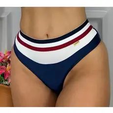 Kit Calcinha Cós Alto Tanga Sustentação Forro 100% Algodão Elástico Arco Íris