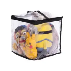 Organizador de Brinquedos Infantil PVC com Alça e Zíper Duplo 30x30x30 Caixa Organizadora Resistente