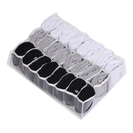 Organizador Colmeia 24 nichos para Roupas Íntimas Calcinhas Meias Reforçada cor Branco