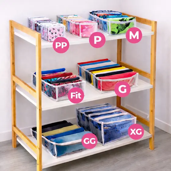 MONTE SEU KIT Colmeia Organizadora de Gaveta Guarda Roupas Armário PP P M G GG XG e Fitness Yupii