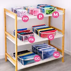 MONTE SEU KIT Colmeia Organizadora de Gaveta Guarda Roupas Armário PP P M G GG XG e Fitness Yupii