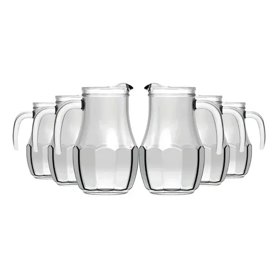 CONJUNTO 6 JARRA DE SUCO DE VIDRO TANGO 750ML AGUA NADIR