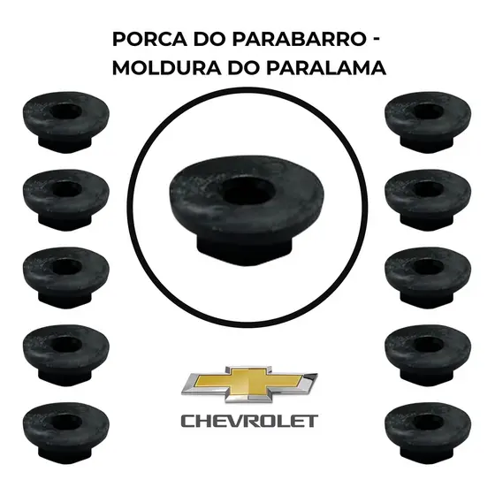 10 20 Ou 50 Presilhas Porca Parabarro Moldura Paralama Chevrolet Corsa Montana Sport Omega S10