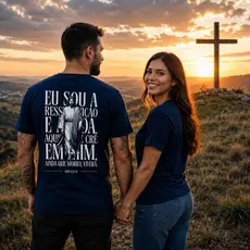 Camiseta Estampada Jesus Cristo Versículo Bíblia Religião Fé Arte Frente Verso Streetwear