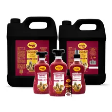 Kit 2 Shampoo 5L + 2 Condicionadores 500ml + Leave-in Finalizador + Perfume Deo Colônia 110ml de Cereja e Avelã Cães
