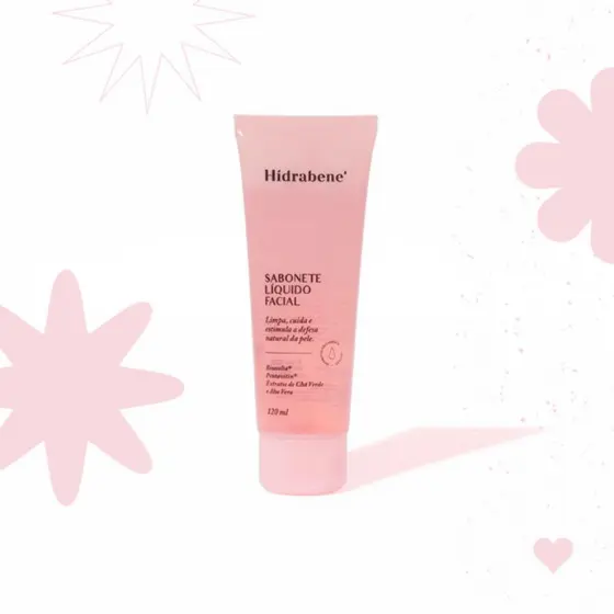 Hidrabene Sabonete Líquido Facial Hidratante Vegano Aleo Vera 120ml
