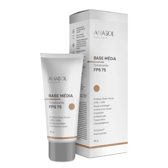 Protetor Facial Clareador Base Clara ou Media Fps 75 Anasol Clinicals
