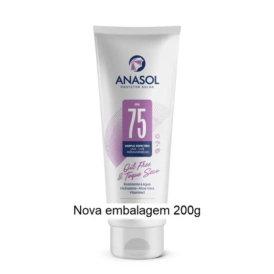Protetor Solar Corporal Anasol FPS 75  Toque Seco 200g