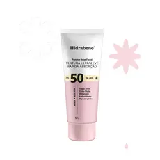 Protetor Solar Facial FPS 50 Hidrabene TEXTURA ULTRALEVE 50g