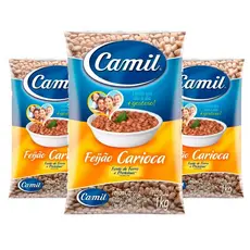 3 kg Feijão Carioca Camil Tipo 1 Polido