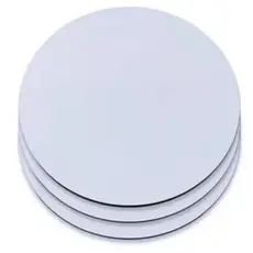 Cake Board - Kit 10 Unid  - Tabuleiro - Redondo/ Quadrado - MDF - Branco - 15cm