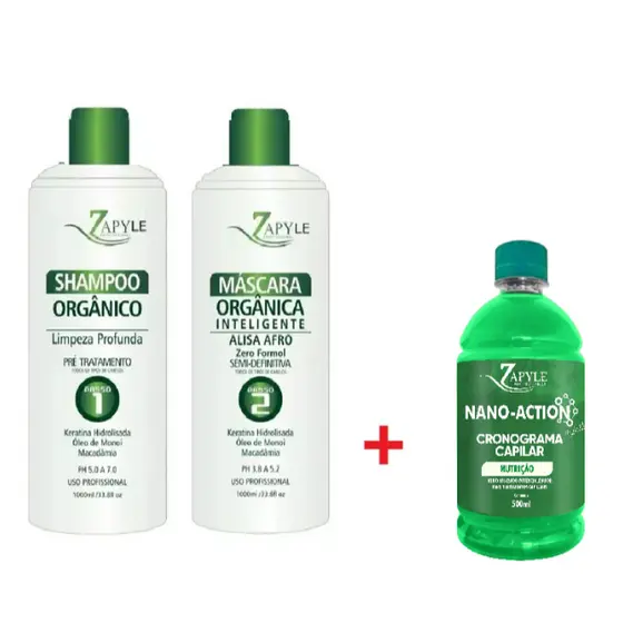 Kit Zapyle Definitiva Sem Formol 100% Liso + Nanotecnologia Nutrição 500ml