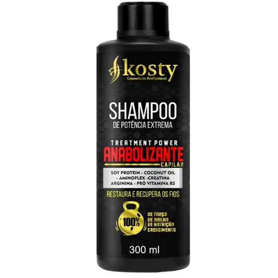 shampoo anabolizante crescimento e nutrição e crescimento kosty 300ml
