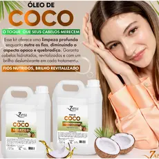 Kit Shampoo + Condicionador Ultra Hidratante oleo de coco zapyle