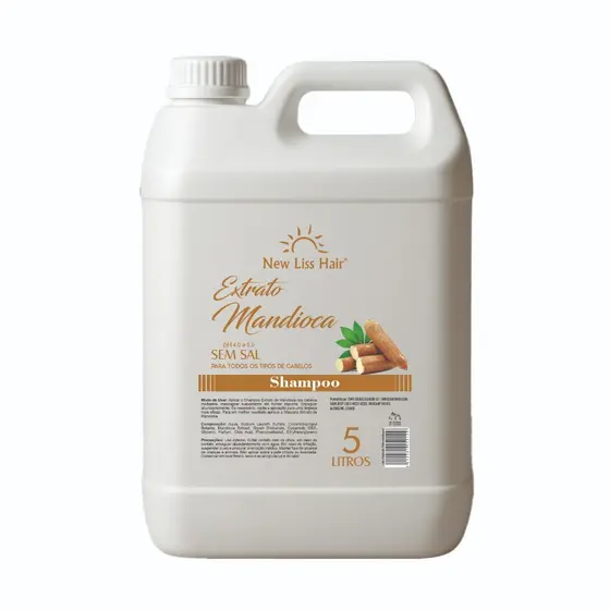Shampoo Extrato de Mandioca 5L New Liss Hair