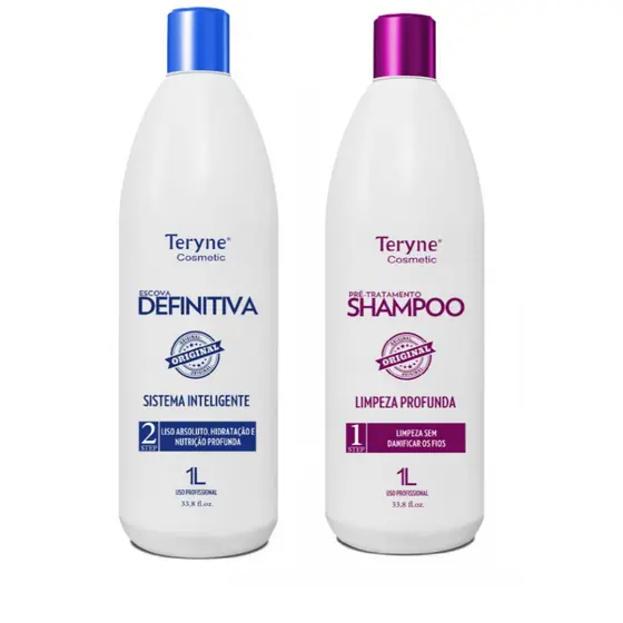 Kit escova Definitiva 100% liso na primeira aplicação.compativel com todas quimicas