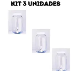 suqueira de vidro com torneira 3 unidade