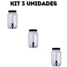 SUQUEIRA DE VIDRO COM TORNEIRA 3 UNIDADE