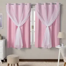 Cortina Blackout Corta 100% a Luz 2,00 x 1,40 Metros Com Tecido Voil Liso Voal Blecaute