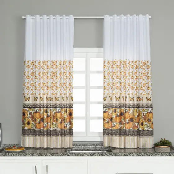 Cortina Para Cozinha Oxford Estampada 2,40x1,30