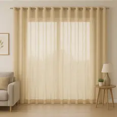 Cortina Voil Flame 4 Metros Sala Quarto Para Varão Simples Decoração Moderna Delicada Translúcida