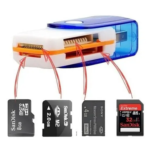 Leitor Usb Adaptador De Cartão De Memória Micro Sd Até 64gb