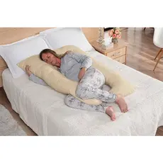 Travesseiro de Corpo para Gestante 1,30x80 Percal Macio Antialérgico Conforto Ergonômico Enxoval