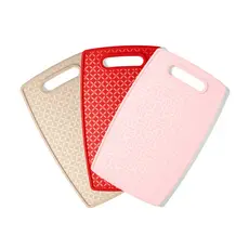 Tábua de Corte Plástica para Legumes, Frutas, Carne 23x36,8cm em 3 Lindas Cores UZ