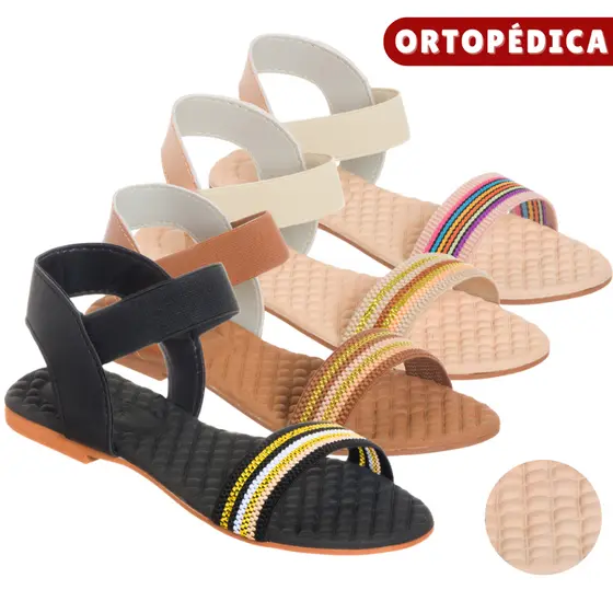 Sandália Feminina Ortopedica Ultraconforto Massageadora Confortável Macia
