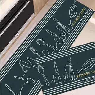 tapete de cozinha duas peças de latex emborrachado