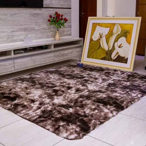 Tapetes Jaguard De Sala Peludo Shaggy 3 Metro Por 2 Mt Promoçao - Varias Cores