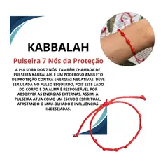 Pulseiras Vermelha  Kabbalah sete nós Contra Inveja Mau Olhado Regulável
