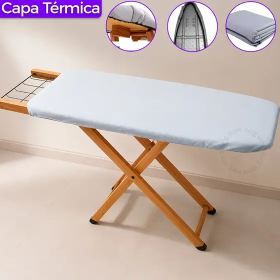 Capa Forro Térmico Para Tábua de Passar Roupa Espuma Reforçado  Algodão Aluminizada