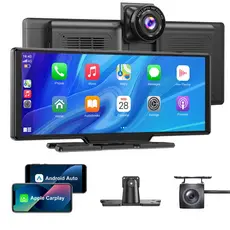 ESSGOO 10.26 Polegadas Sem Fio CarPlay Android Auto Car Radio Multimídia Leitor De Vídeo Portátil Touchscreen Câmeras Du