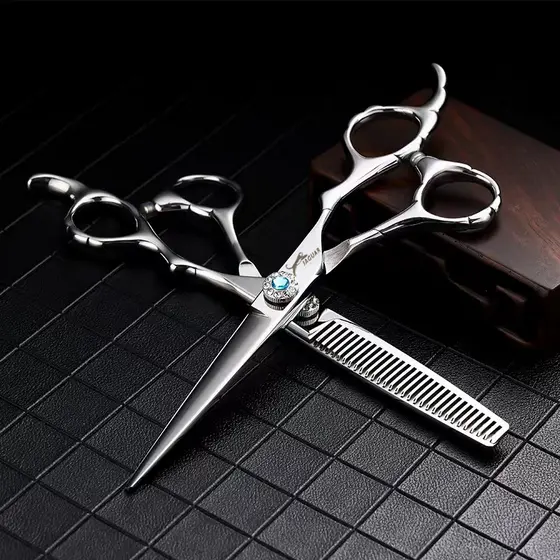 Tesoura De Cabelo Para Salão De Beleza , 6 Polegadas , Profissional , Barbeiro , Corte , Desbaste , Ferramenta De Estilo