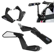 Universal 2pcs Motocicleta Lidar Com Barra Espelhos Finais Dobrável Espelho Retrovisor Lateral