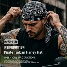 Bandana Masculina Cachecol Ciclismo Lenço Cabeça Ao Ar Livre Pirata Chapéu Motocicleta Impresso Paisley Multi Cor Hip-Ho