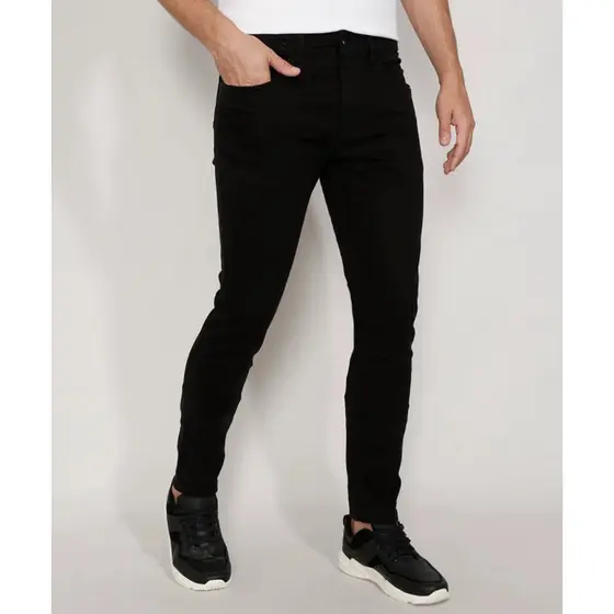 Calça Jeans Masculina Skinny Direto Da Fábrica - Cor Preto Preta e Azul